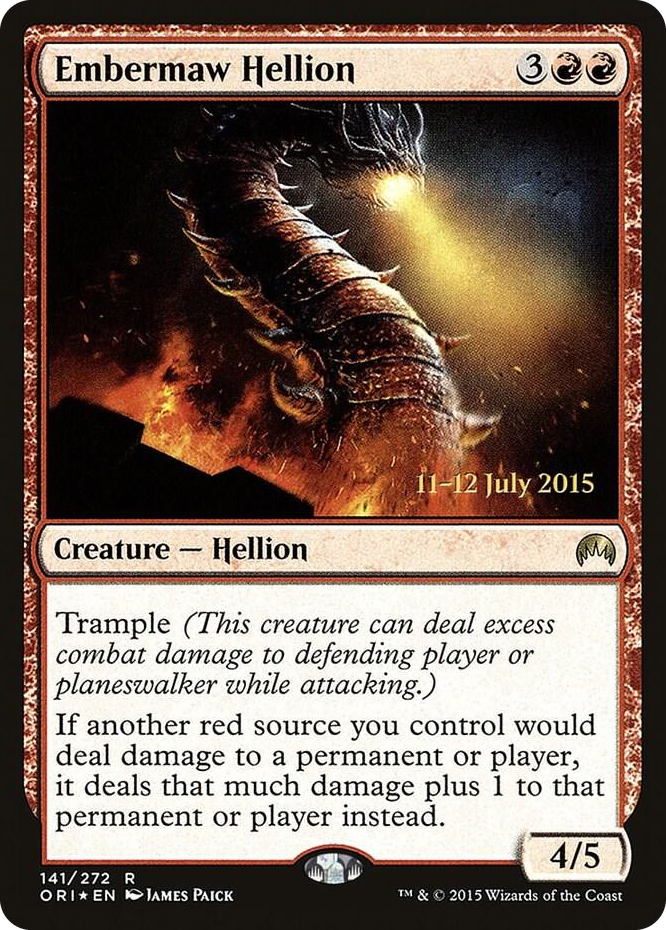Embermaw Hellion #141 R - Prerelease Cards Pokemon card
