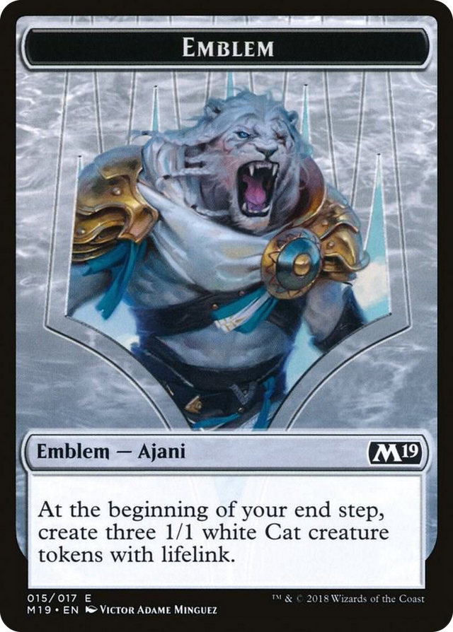 0015 Emblem - Ajani, Adversary of Tyrants T Core Set 2019