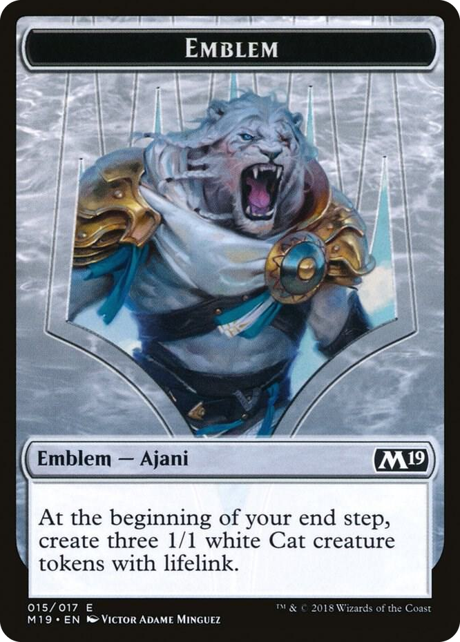0015 Emblem - Ajani, Adversary of Tyrants T Core Set 2019
