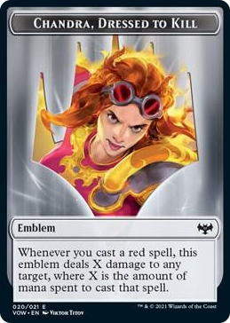 0020 Emblem - Chandra, Dressed to Kill T Innistrad: Crimson Vow
