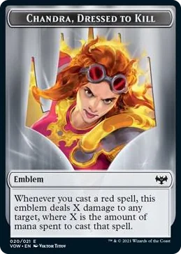0020 Emblem - Chandra, Dressed to Kill T Innistrad: Crimson Vow