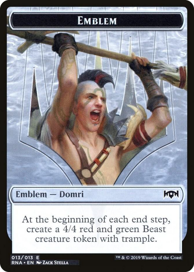 0013 Emblem - Domri, Chaos Bringer T Ravnica Allegiance
