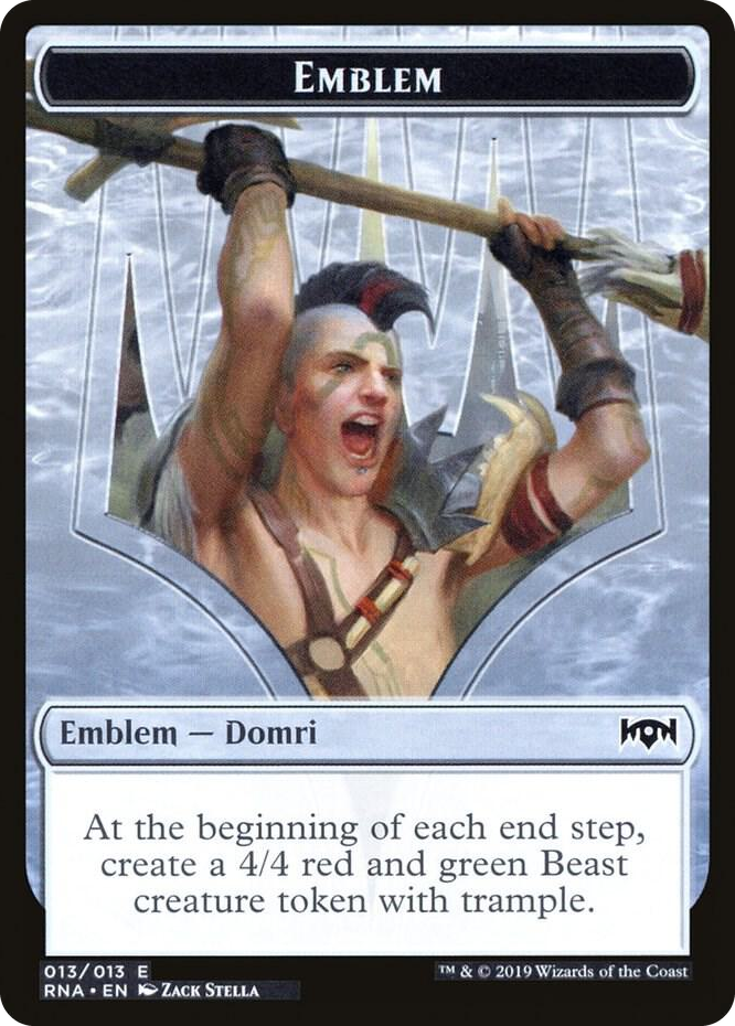 0013 Emblem - Domri, Chaos Bringer T Ravnica Allegiance