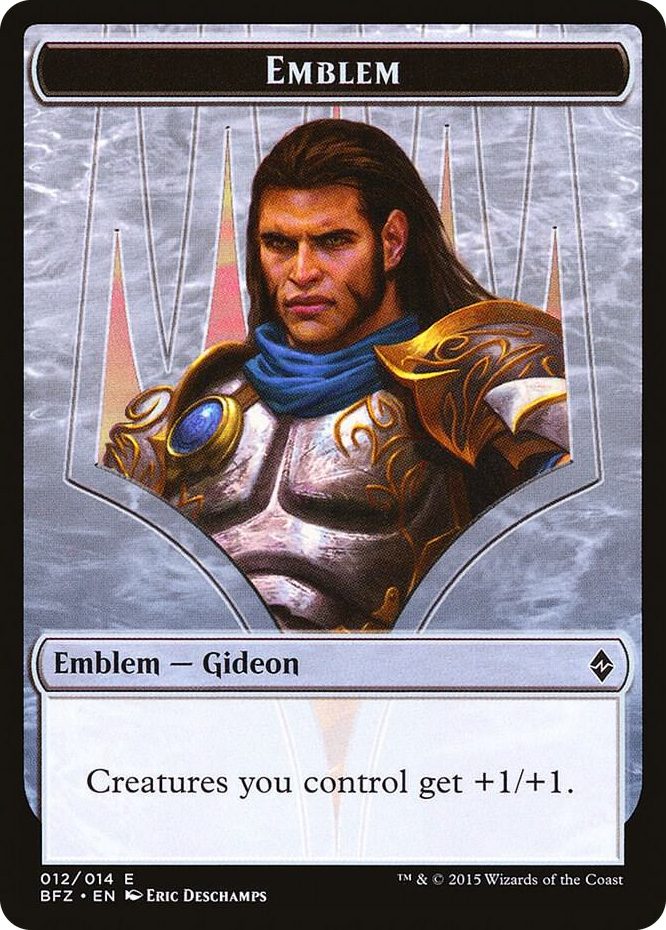 Emblem - Gideon, Ally of Zendikar #12 T - Battle for Zendikar Pokemon card