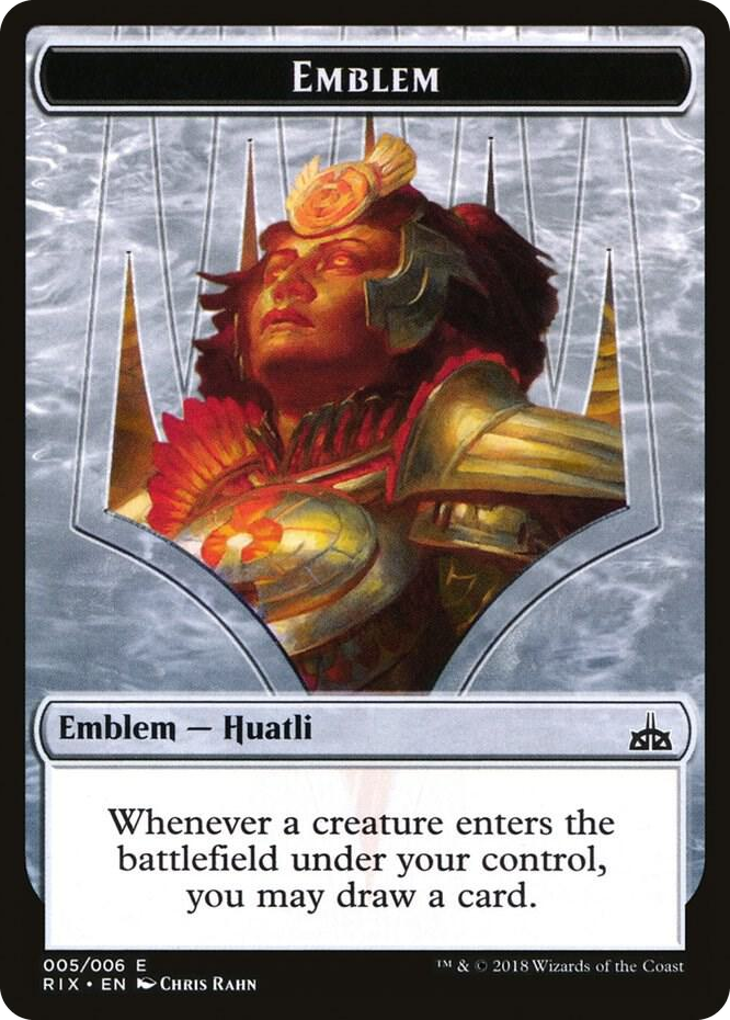 0005 Emblem - Huatli, Radiant Champion T Rivals of Ixalan