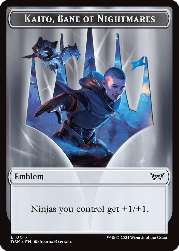 Emblem - Kaito, Bane of Nightmares // Gremlin Double-Sided Token #17 T - Duskmourn: House of Horror Pokemon card