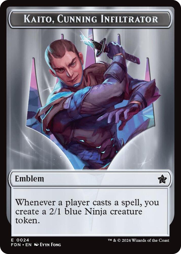 0024 Emblem - Kaito, Cunning Infiltrator // Ninja Doubled-Sided Token T Foundations