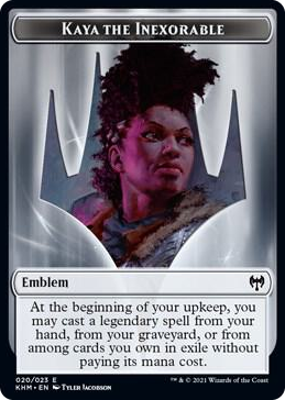 0020 Emblem - Kaya the Inexorable T Kaldheim