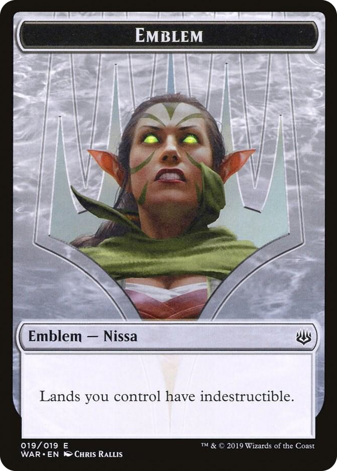0019 Emblem - Nissa, Who Shakes the World T War of the Spark