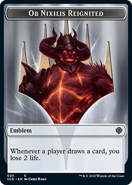 0026 Emblem - Ob Nixilis Reignited Double-Sided Token T Starter Commander Decks