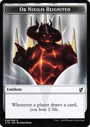 0029 Emblem - Ob Nixilis Reignited // Zombie (010) Double-Sided Token T Commander 2019