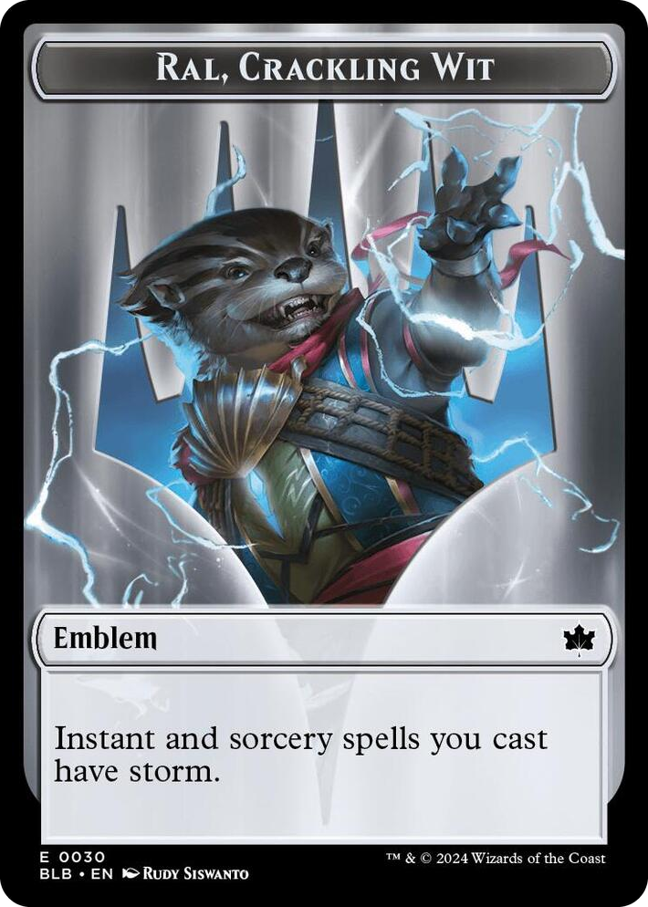 0030 Emblem - Ral, Crackling Wit T Bloomburrow