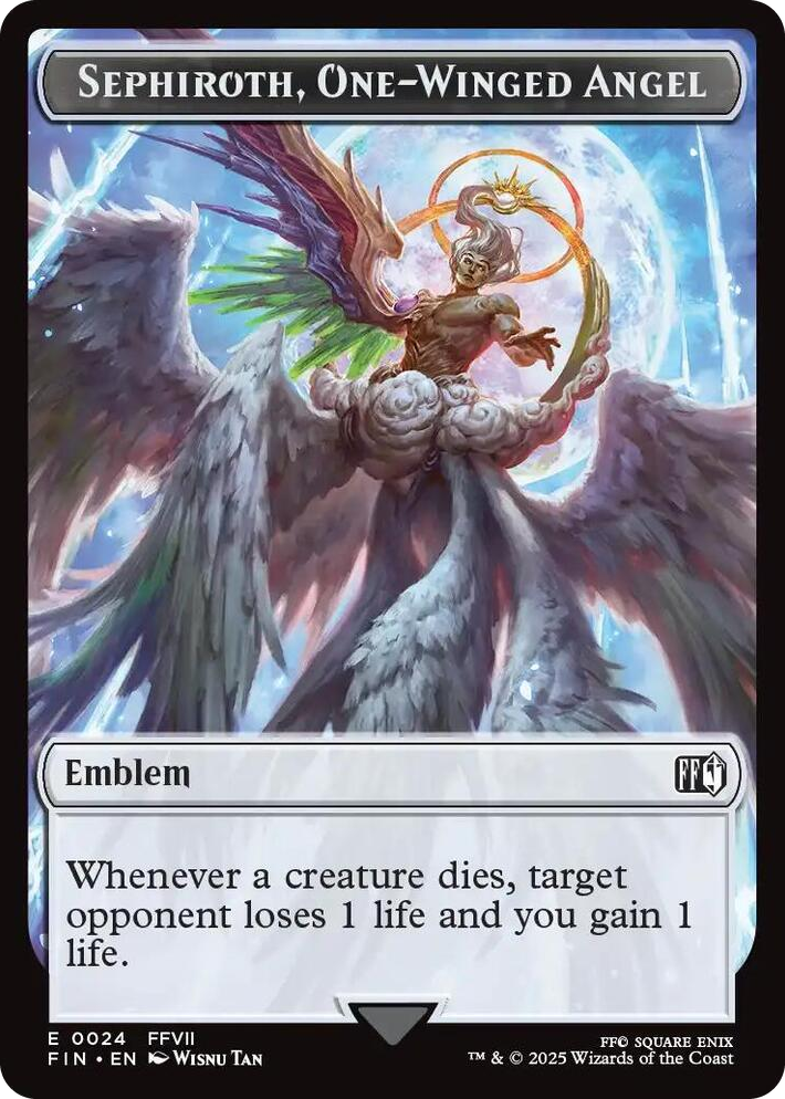 0024 Emblem - Sephiroth, One-Winged Angel // Robot Warrior Double-Sided Token T FINAL FANTASY
