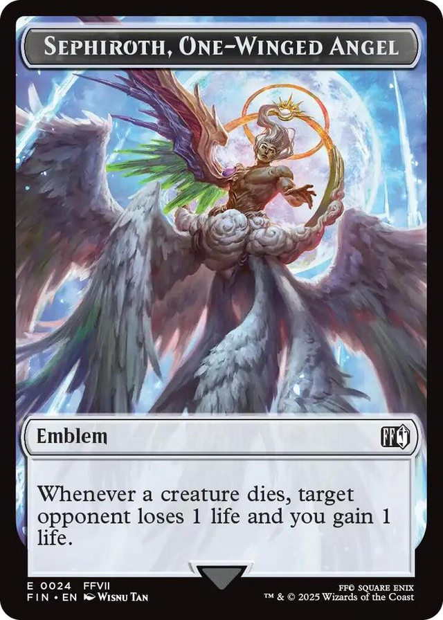 0024 Emblem - Sephiroth, One-Winged Angel // Robot Warrior Double-Sided Token T FINAL FANTASY