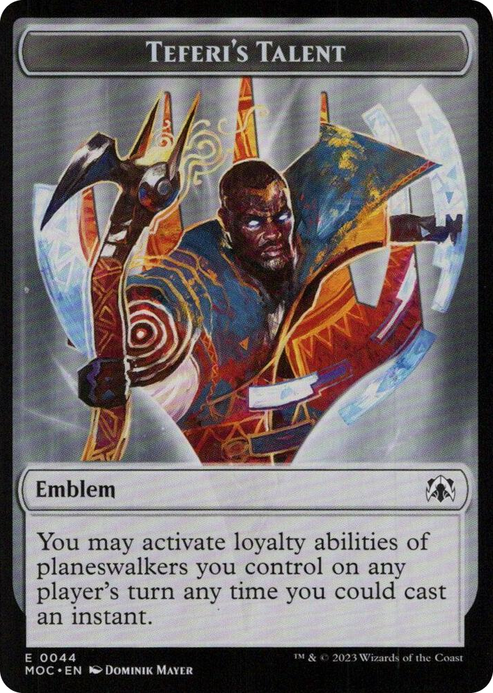 0044 Emblem - Teferi's Talent T Commander: March of the Machine