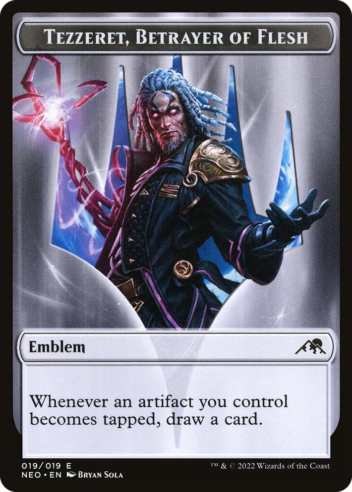 0019 Emblem - Tezzeret, Betrayer of Flesh T Kamigawa: Neon Dynasty