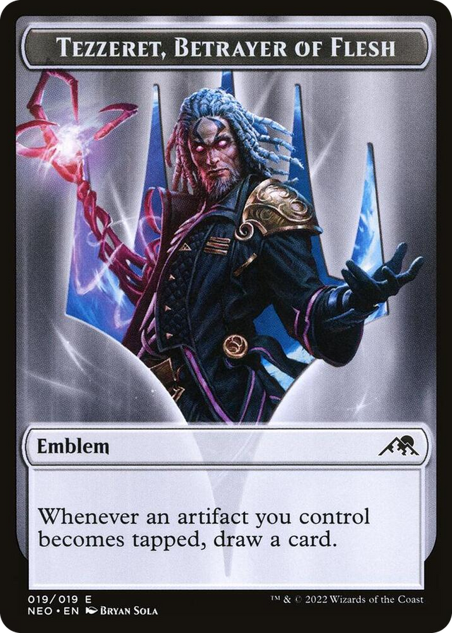 0019 Emblem - Tezzeret, Betrayer of Flesh T Kamigawa: Neon Dynasty