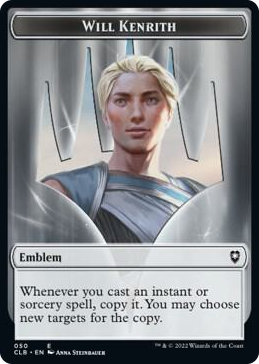 0050 Emblem - Will Kenrith // Copy Double-Sided Token T Commander Legends: Battle for Baldur's Gate