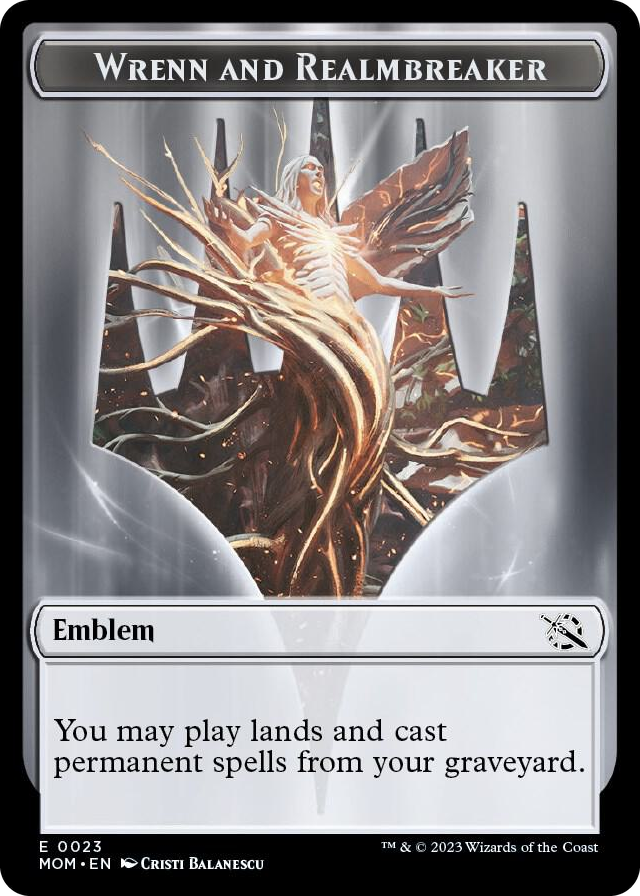 Emblem - Wrenn and Realmbreaker #23 T - March of the Machine Pokemon card