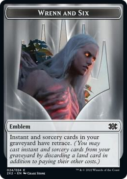 0024 Emblem - Wrenn and Six // Monk Double-Sided Token T Double Masters 2022