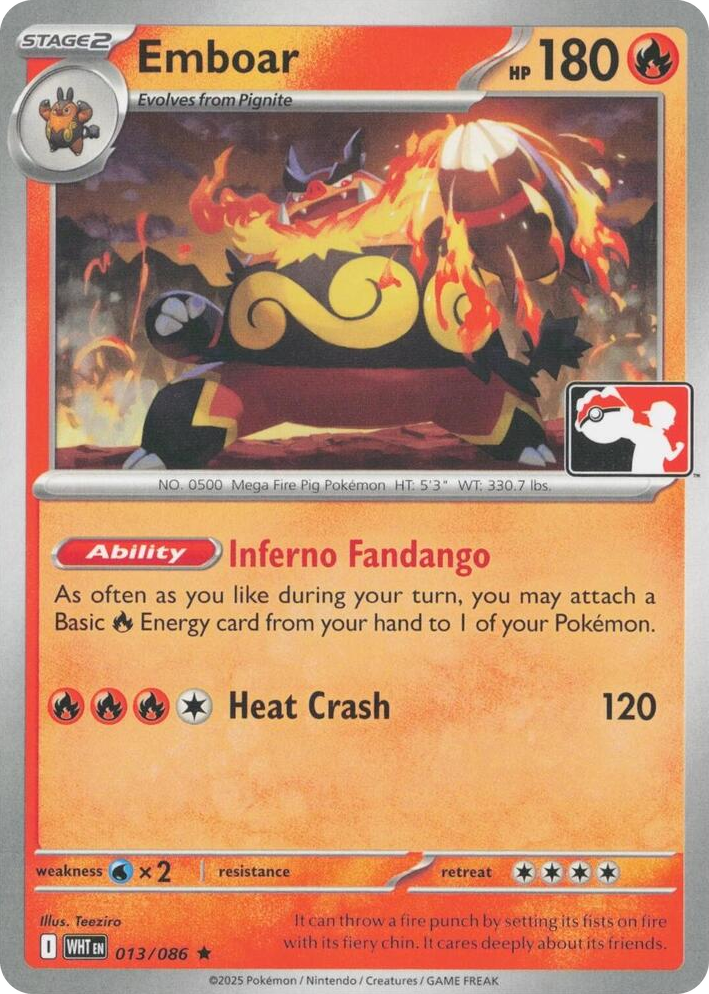 0013 Emboar Rare Prize Pack Series Cards
