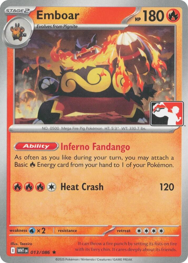 0013 Emboar Rare Prize Pack Series Cards