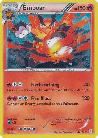 0026 Emboar - 26/149 (Cosmos Holo) Promo Blister Exclusives