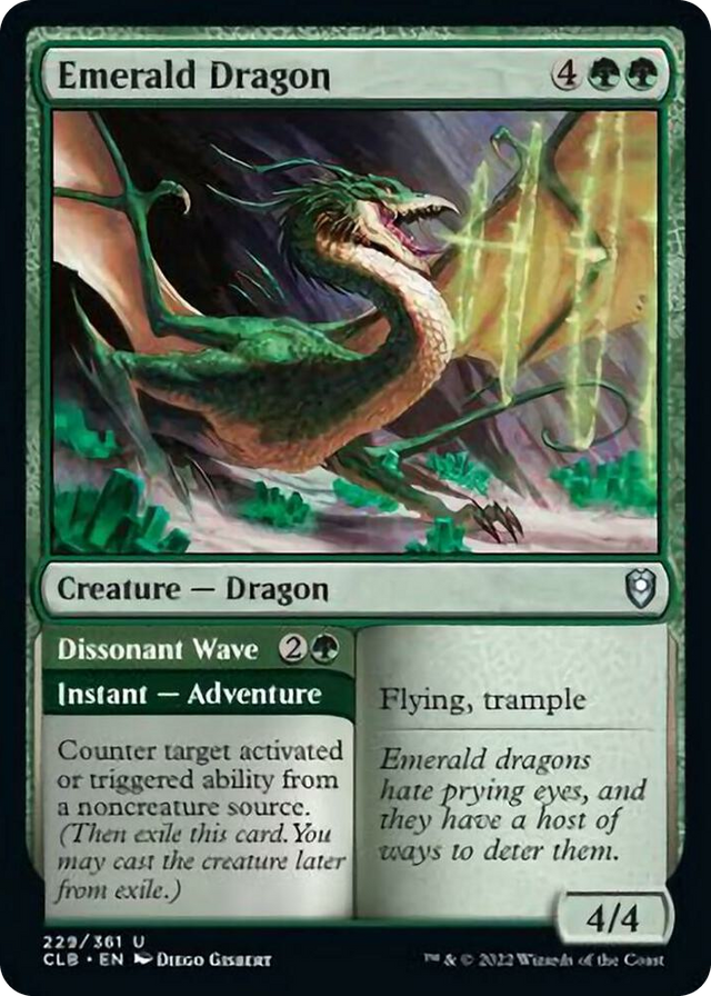 0229 Emerald Dragon U Commander Legends: Battle for Baldur's Gate