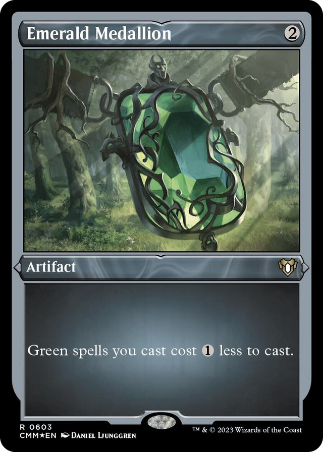 0603 Emerald Medallion (Foil Etched) R Commander Masters