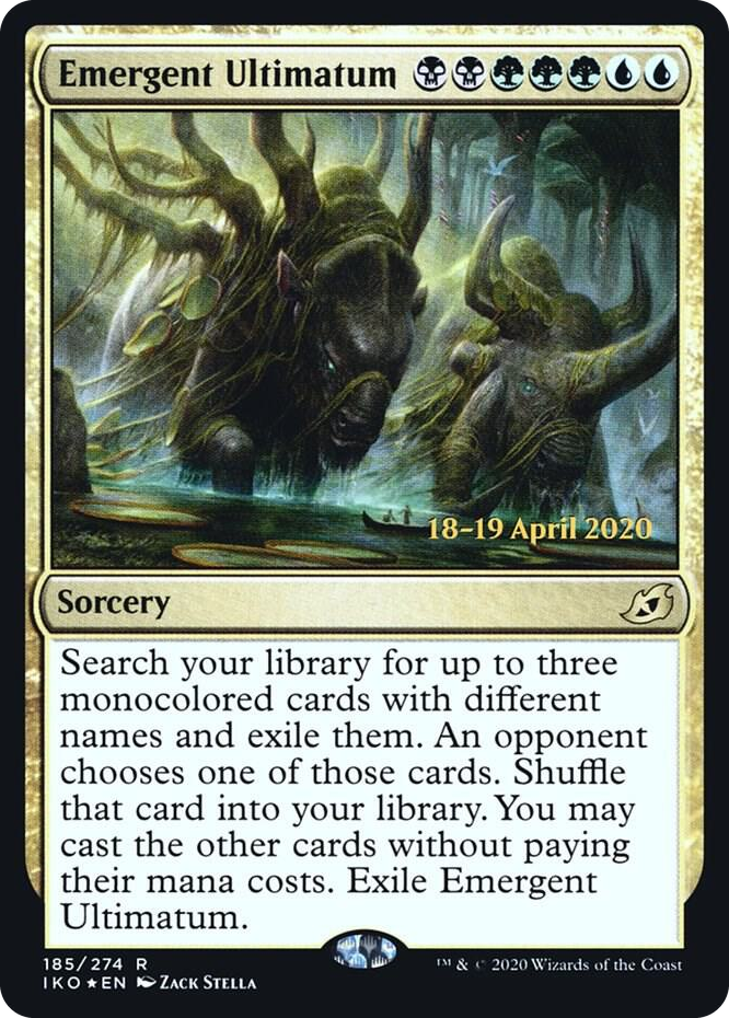 0185 Emergent Ultimatum R Prerelease Cards