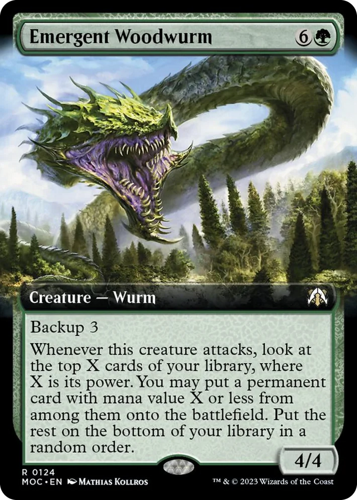 0124 Emergent Woodwurm (Extended Art) R Commander: March of the Machine