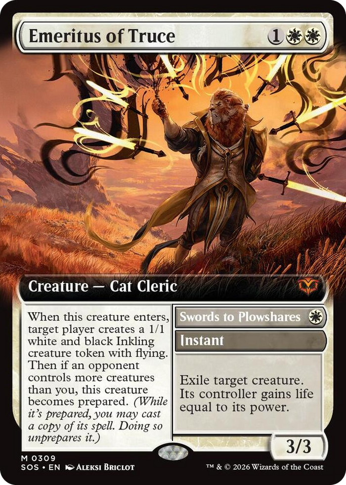 Emeritus of Truce (Extended Art) #309 M - Secrets of Strixhaven Pokemon card