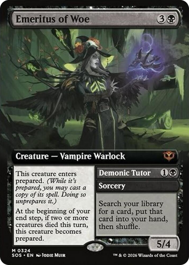 0324 Emeritus of Woe (Extended Art) M Secrets of Strixhaven