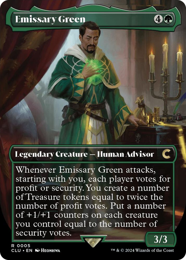 0005 Emissary Green (Borderless) R Ravnica: Clue Edition
