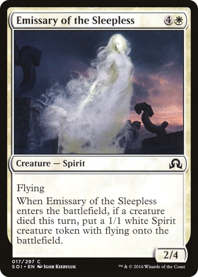 Emissary of the Sleepless #17 C - Shadows over Innistrad Pokemon card