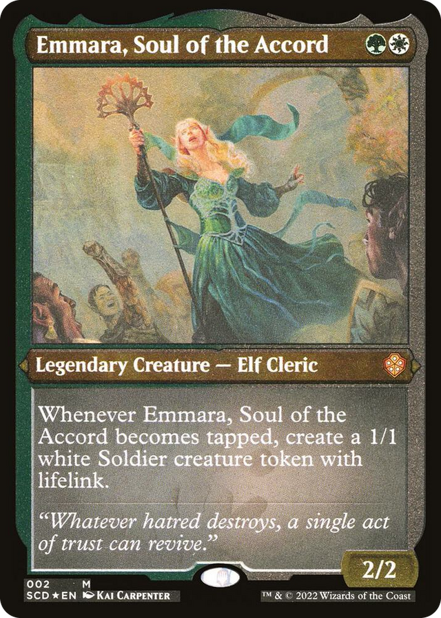 0002 Emmara, Soul of the Accord (Foil Etched) M Starter Commander Decks