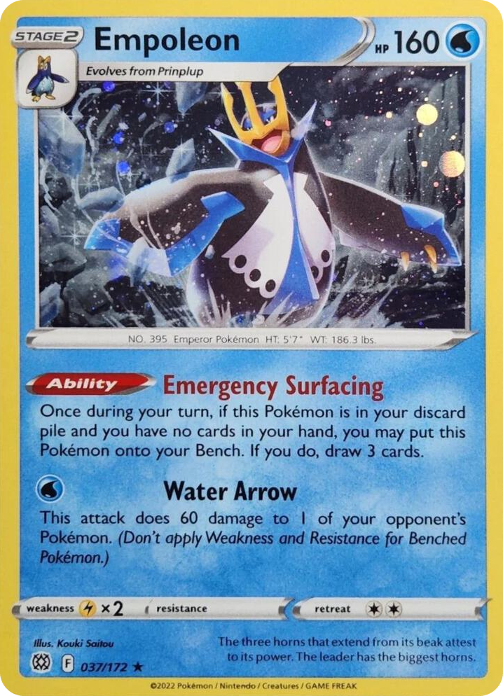 0037 Empoleon - 037/172 (Cosmos Holo) Holo Rare Miscellaneous Cards & Products