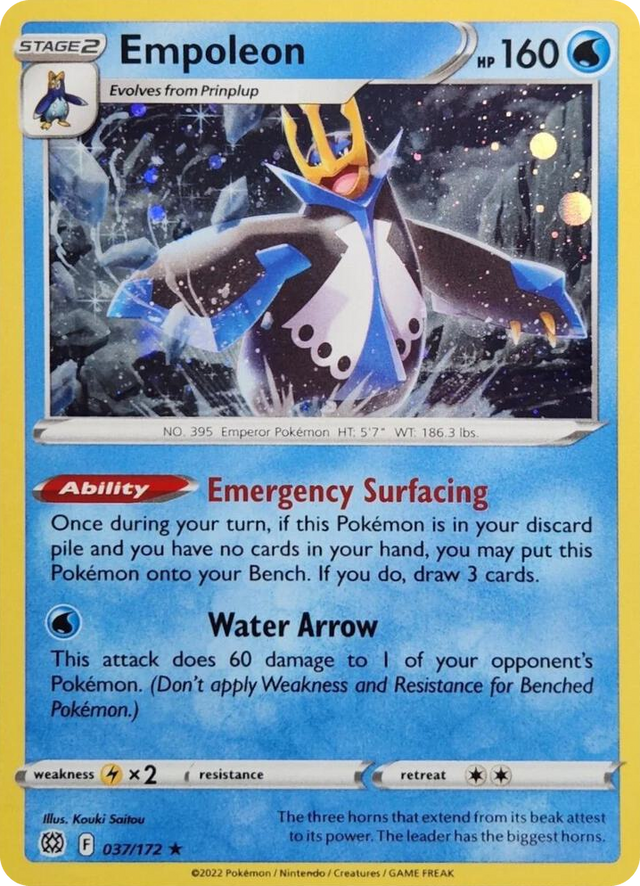 0037 Empoleon - 037/172 (Cosmos Holo) Holo Rare Miscellaneous Cards & Products