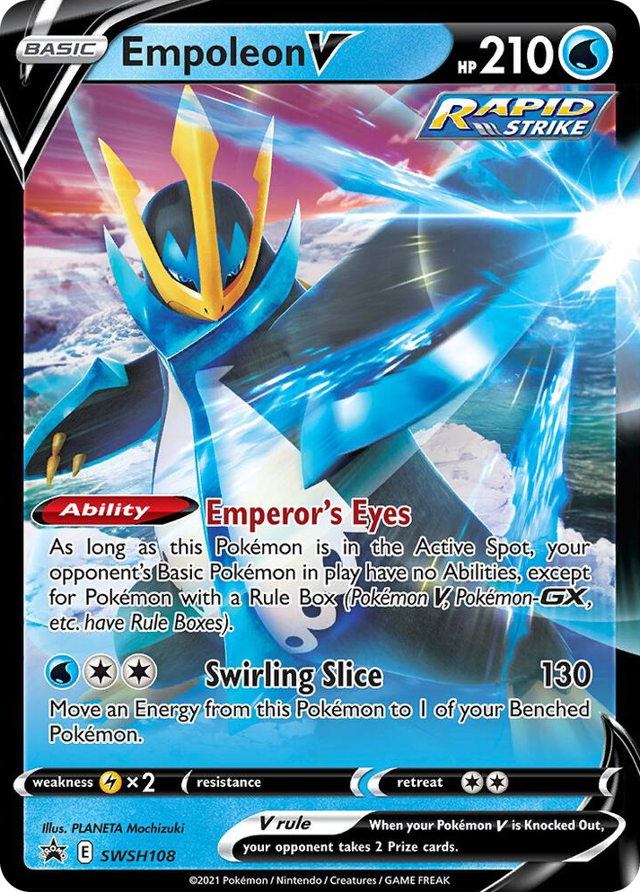 0108 Empoleon V - SWSH108 Promo Sword & Shield Promo Cards