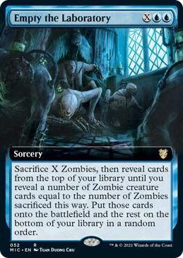 0052 Empty the Laboratory (Extended Art) R Commander: Innistrad: Midnight Hunt