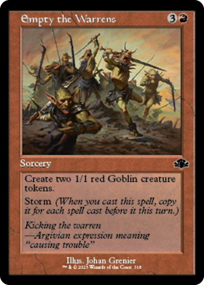 Empty the Warrens (Retro Frame) #318 C - Dominaria Remastered Pokemon card