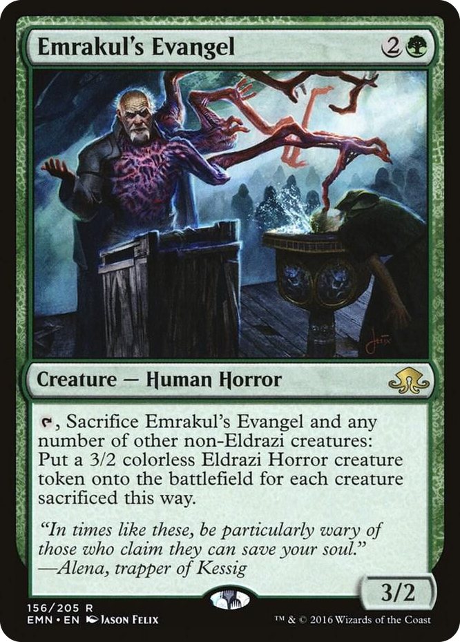 Emrakul's Evangel #156 R - Eldritch Moon Pokemon card