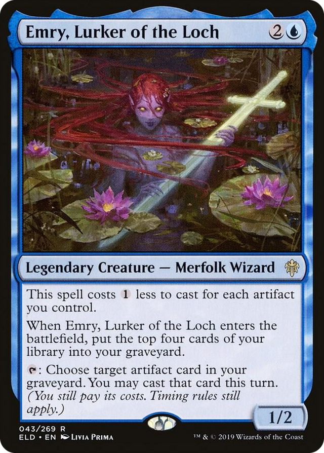 0043 Emry, Lurker of the Loch R Throne of Eldraine