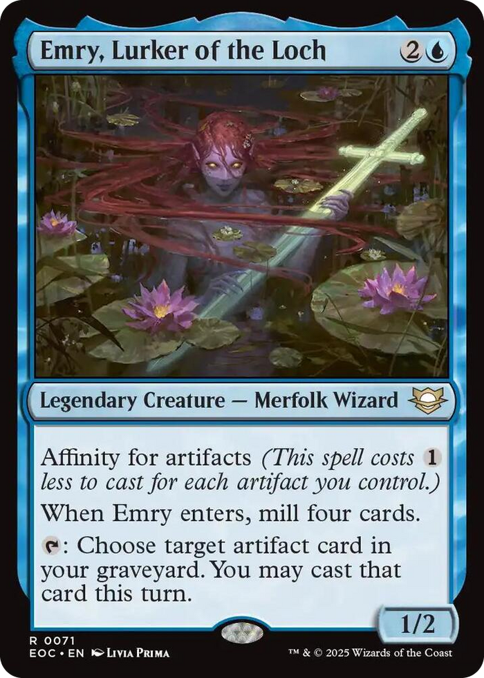 Emry, Lurker of the Loch #71 R - Commander: Edge of Eternities Pokemon card