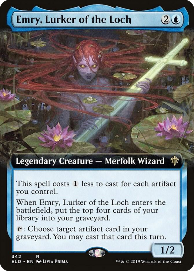 0342 Emry, Lurker of the Loch (Extended Art) R Throne of Eldraine