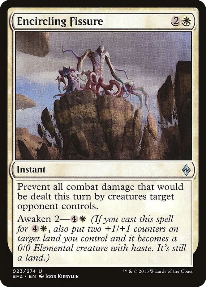 Encircling Fissure #23 U - Battle for Zendikar Pokemon card