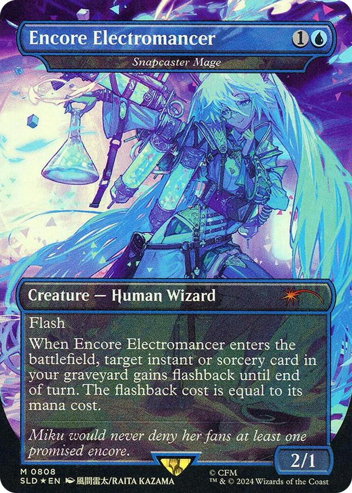 Encore Electromancer - Snapcaster Mage (Rainbow Foil) #808 M - Secret Lair Drop Series Pokemon card