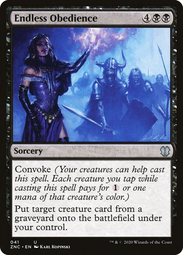 0041 Endless Obedience U Commander: Zendikar Rising