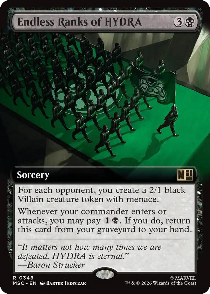 Endless Ranks of HYDRA (Extended Art) #348 R - Commander: Marvel Super Heroes Pokemon card