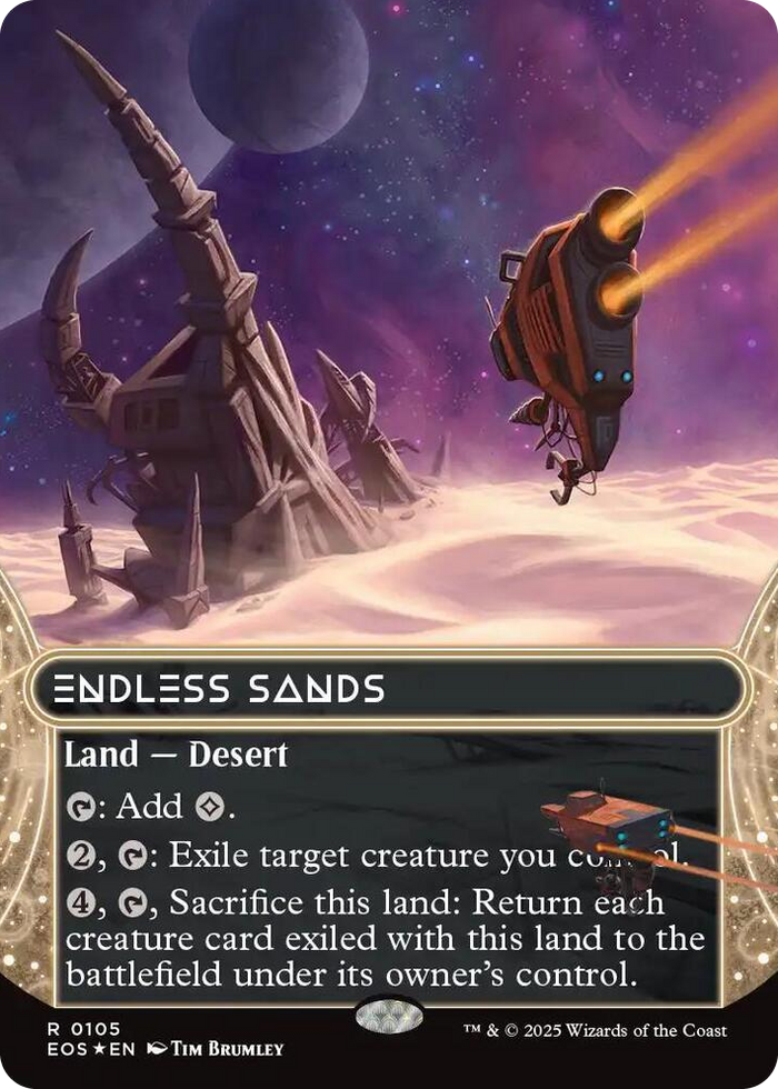 Endless Sands (0105) (Borderless) (Galaxy Foil) #105 R - Edge of Eternities: Stellar Sights Pokemon card